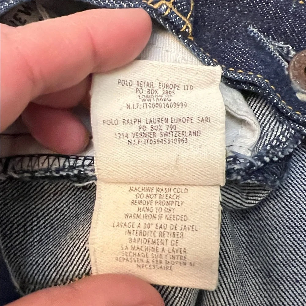 RALPH LAUREN RUGBY SLIM TAPERED VINTAGE DARK WASH JEANS 28